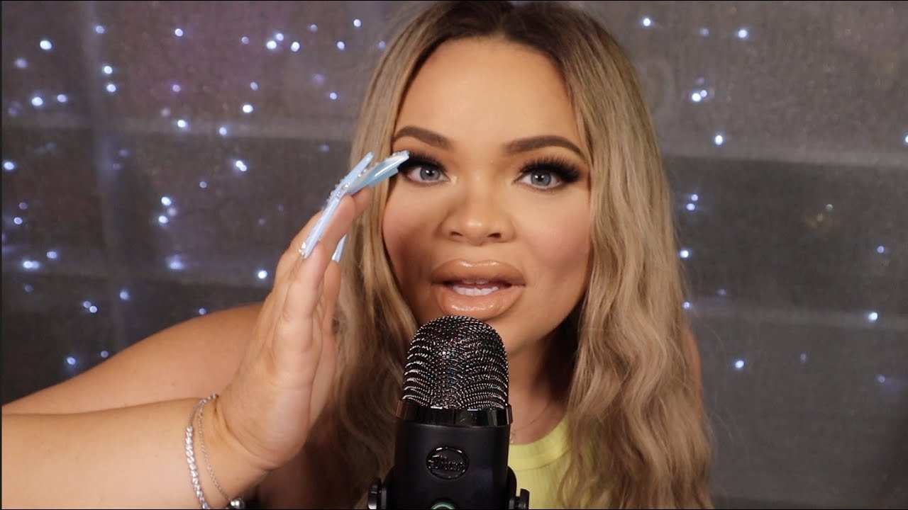 ASMR CUPPED INAUDBILE WHISPERING + FACE TOUCHING