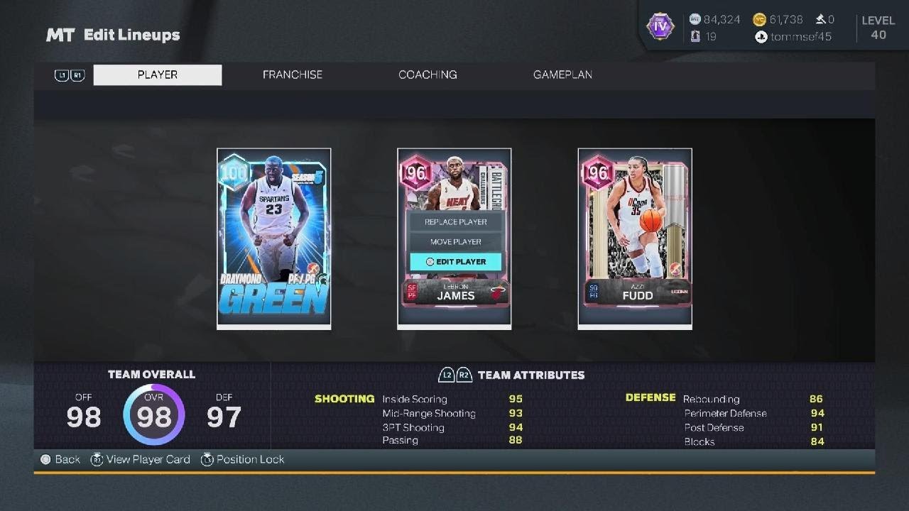 NBA 2K26 giving LBJ some Legend badges