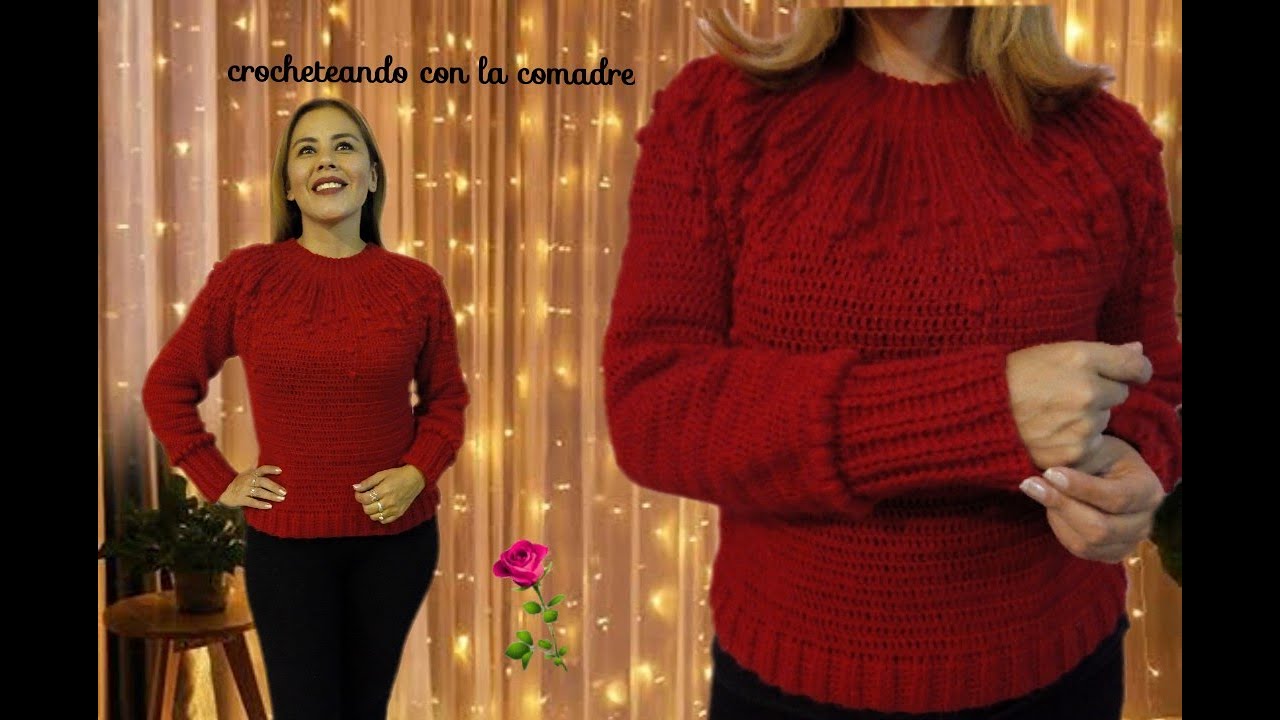 Tutorial Sueter Claudia 1ra Parte Facil y Rapido Crocheteando con la Comadre