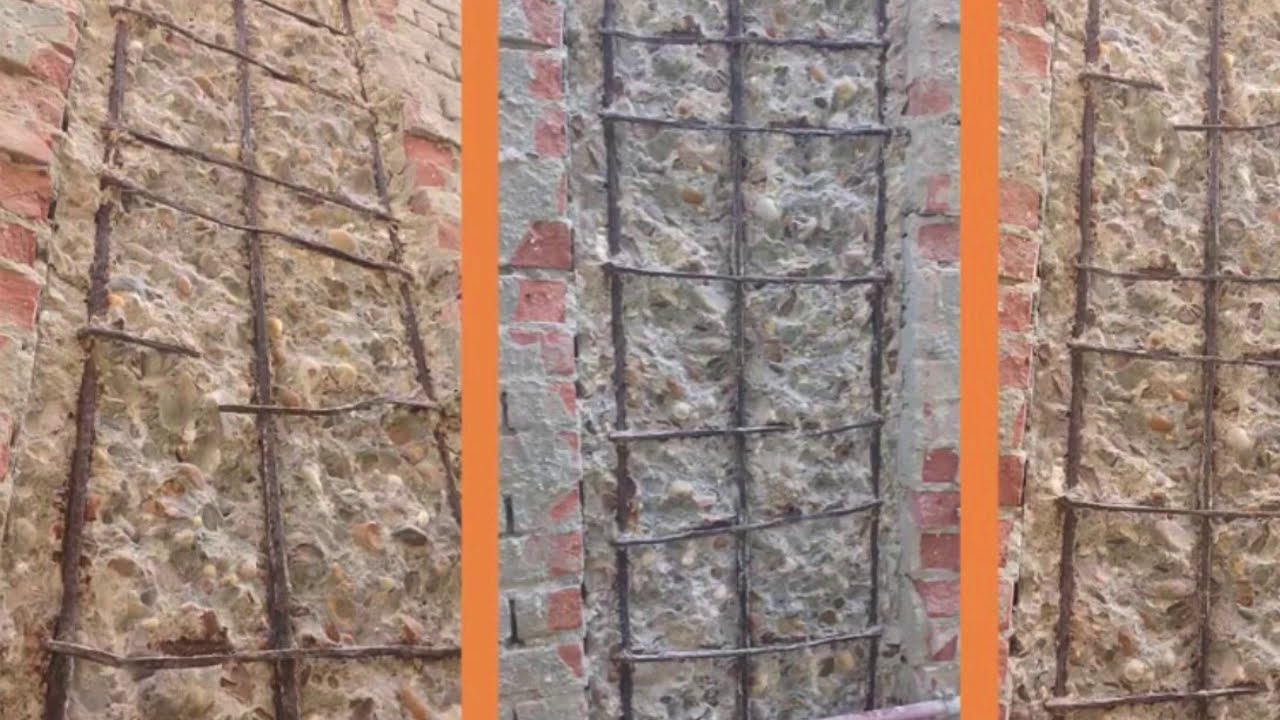 تقويه واصلاح وترميم الاعمده الخرسانيه وعمل قمصان للاعمده