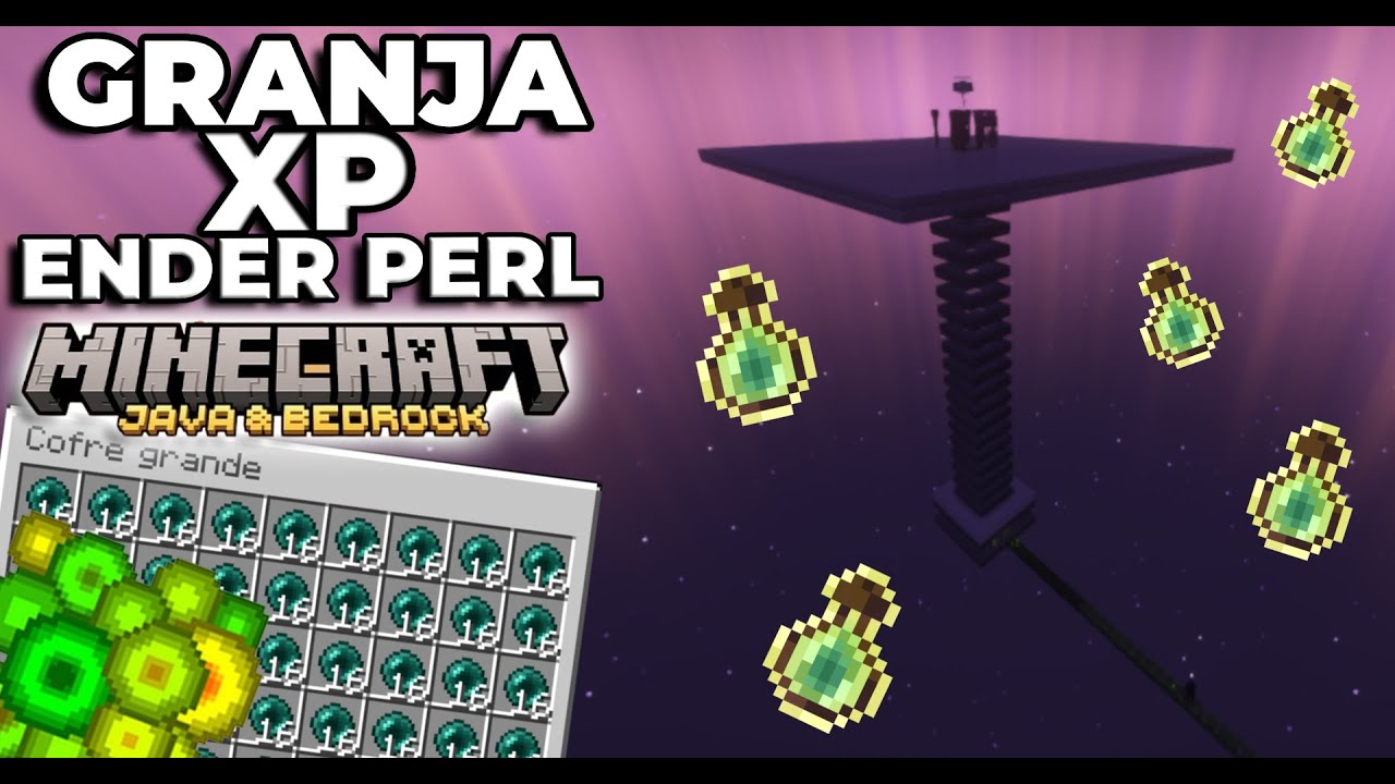 Esta granja de XP y ENDERPEARLS está ROTÍSIMA 😱 | Java y Bedrock