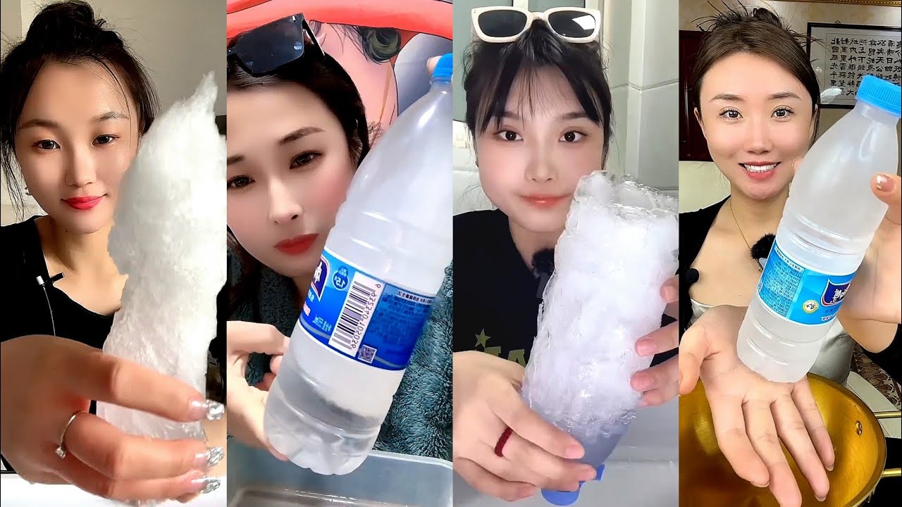 ASMR WATER BOTTLE ICE / SLUSH ICE / WHITE ICE / COLA ICE. ICE EATING