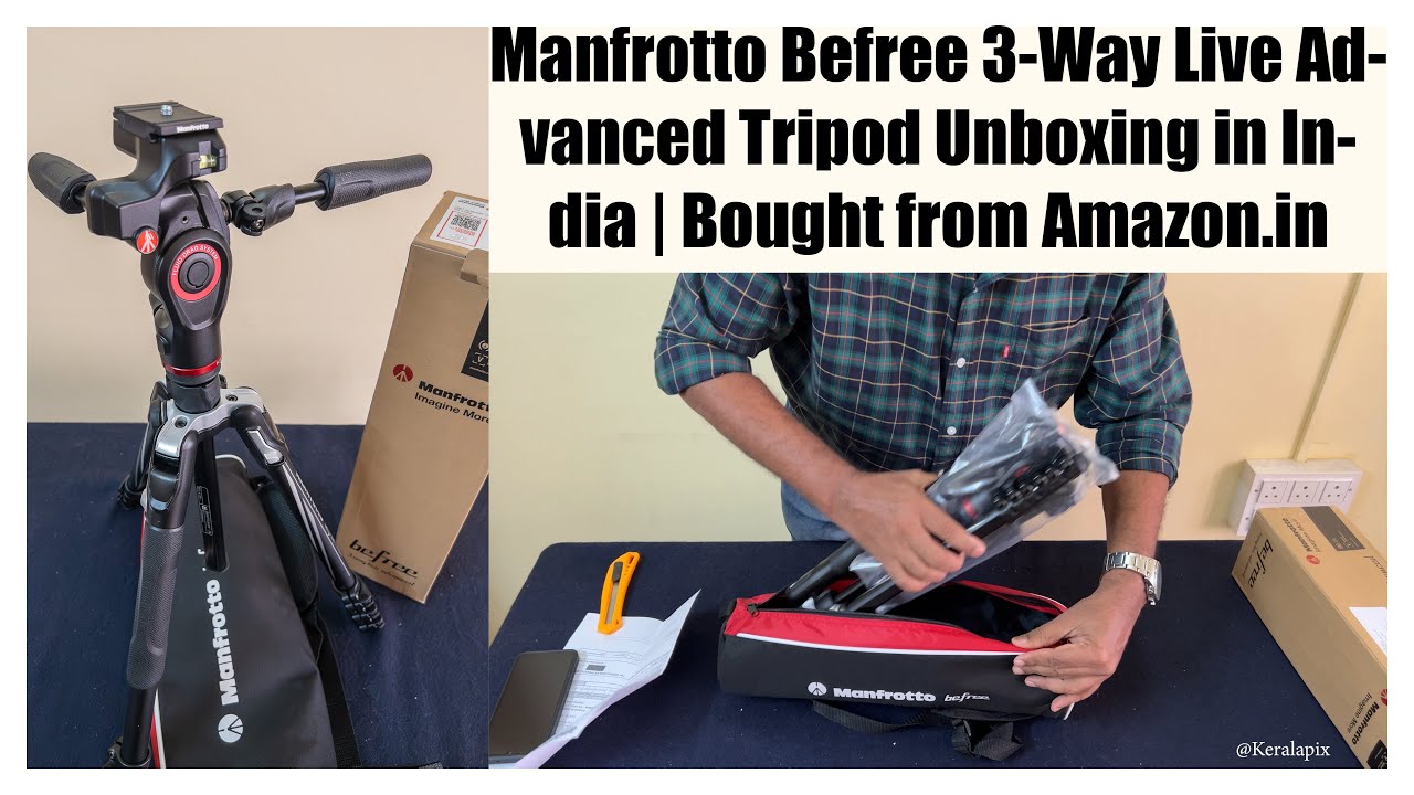 Manfrotto Befree 3-Way Live Advanced Travel Tripod Unboxing in India | Bought from Amazon.in