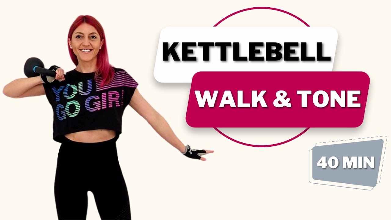 🔥40 Min WALK & TONE Kettlebell Workout🔥Burn Fat & Build Muscle🔥Full body Compound Moves🔥