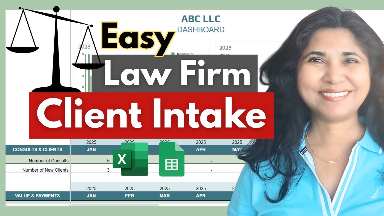 Easy Client Intake Spreadsheet for Lawyers | Track Leads, Consultations & Payments