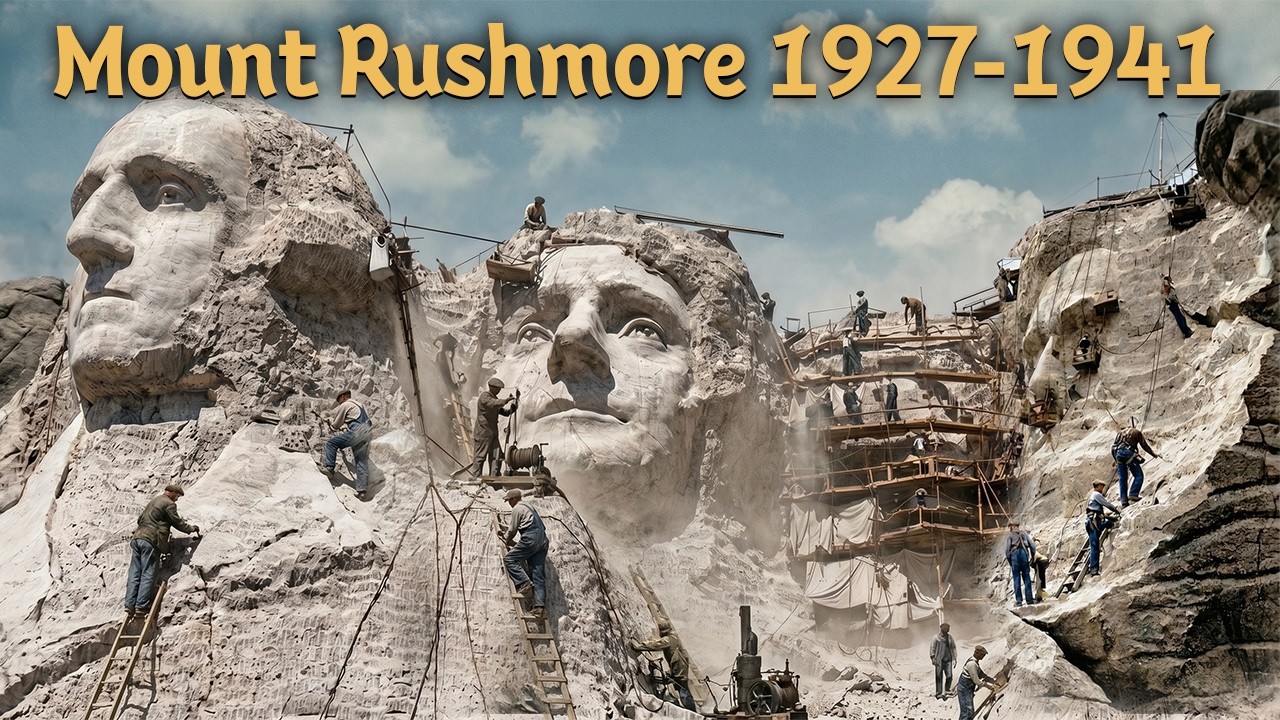 Mount Rushmore Construction - In Color (1927-1941)