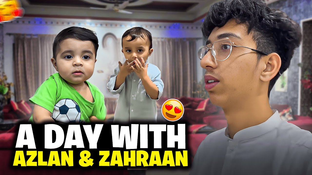 A day with Azlan and Zahraan😍 || Azlan naraz || Zahraan ka Pakistan mein last din😥