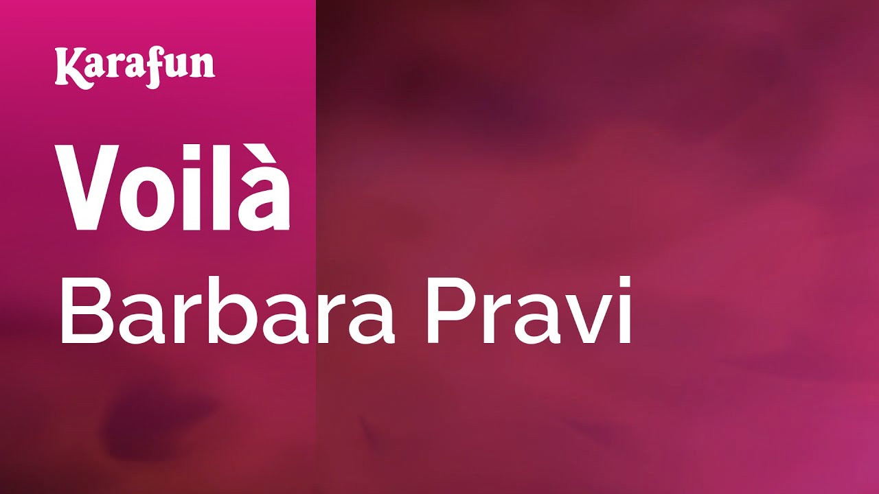 Voilà - Barbara Pravi | Karaoke Version | KaraFun