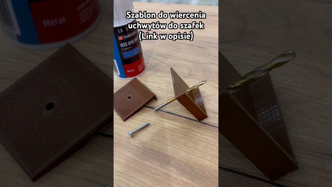 Szablon do wiercenia uchwyt&oacute;w do szafek #3dprinting #3dprinted #diy #handles