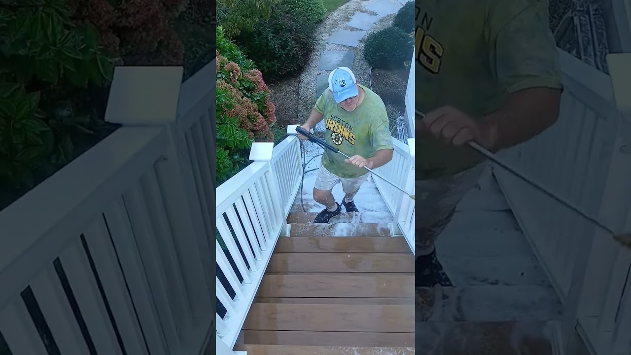Before Pressure Washing a composite or trex deck watch this video #deckcleaning #trex #diy