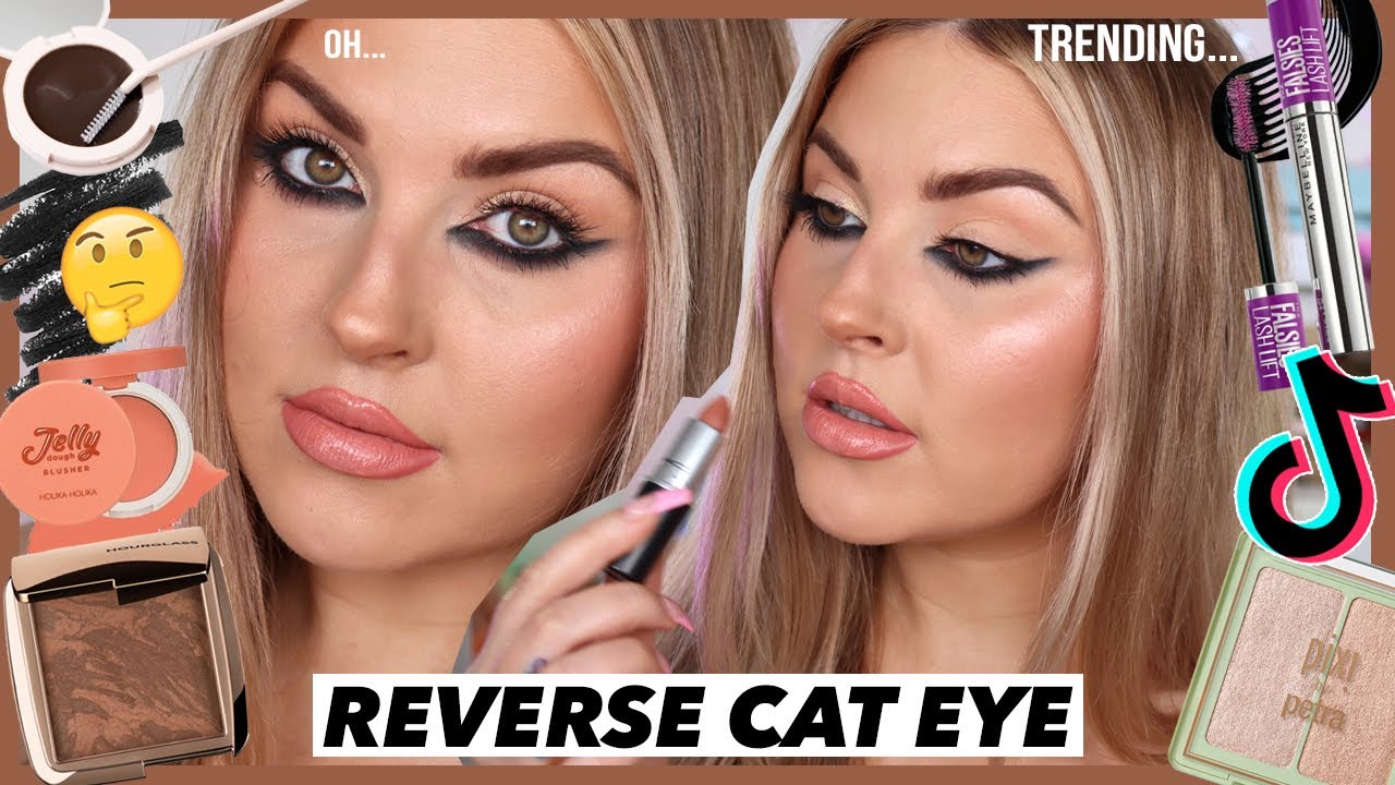 i tried the VIRAL reverse cat eye look... and.... 😷 CC GRWM
