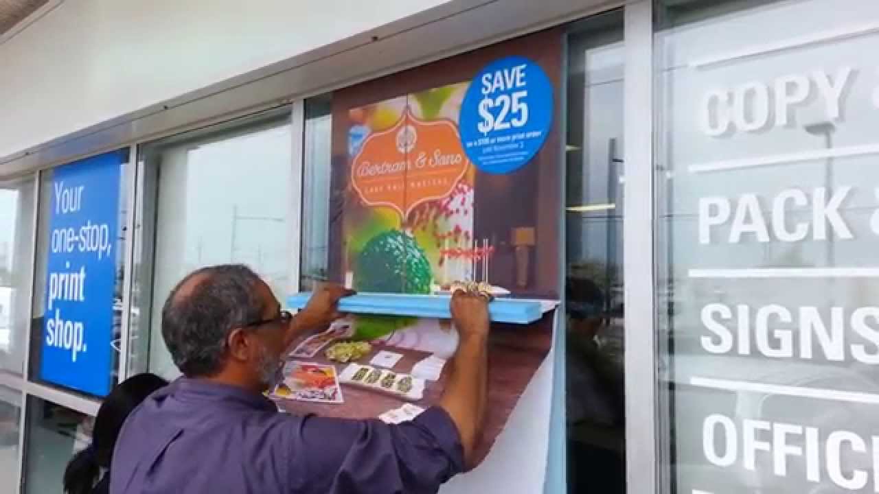 Window Signage - Adhesive Vinyl Mounting