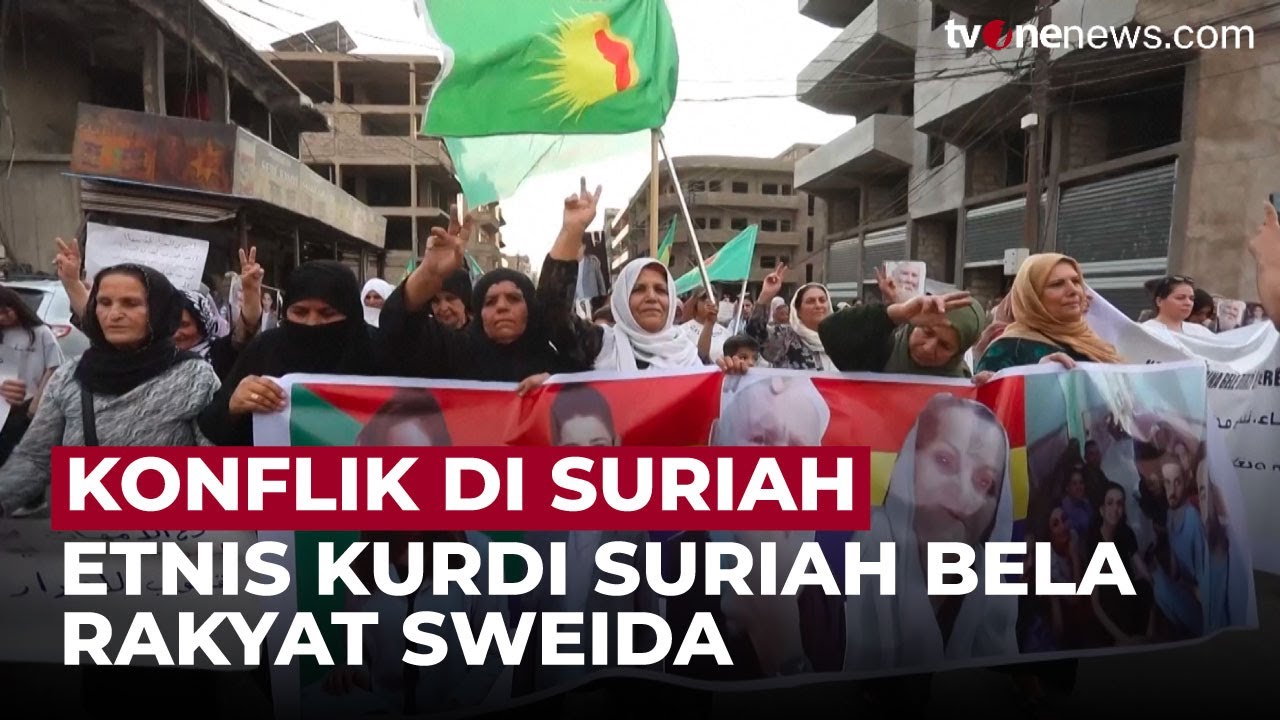 Bentrok Druze vs Badui Memanas, Kurdi Suriah Gelar Aksi Solidaritas di Qamishli | OneNews Update