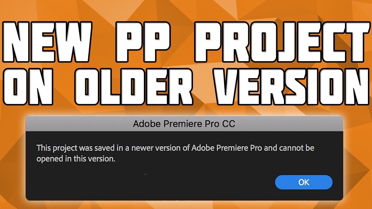 Open a New Premiere Pro Project on an Older Version[Mac]! Downgrade a Premiere Pro Project!
