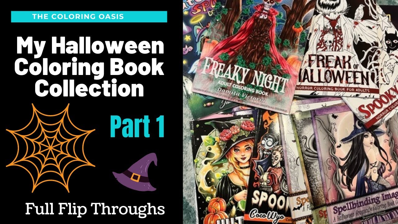 My ENTIRE Halloween Adult Coloring Collection Flip Throughs | Part 1 of 3