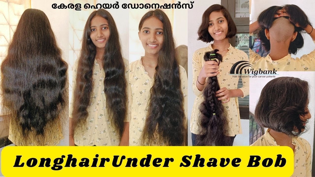 Longhair Under Shave Bob for Donation I Kerala Hair Donations I Wig Bank I #hairdonation