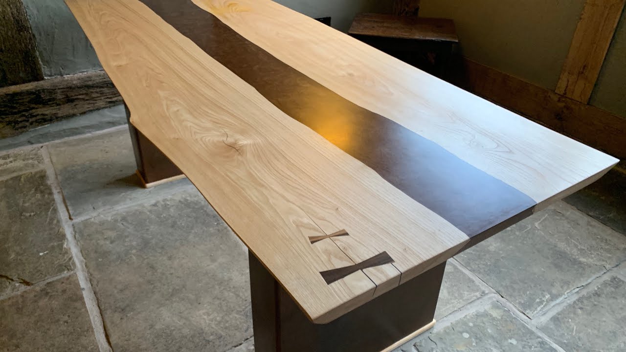 English Chestnut - Bronze Epoxy Resin Desk