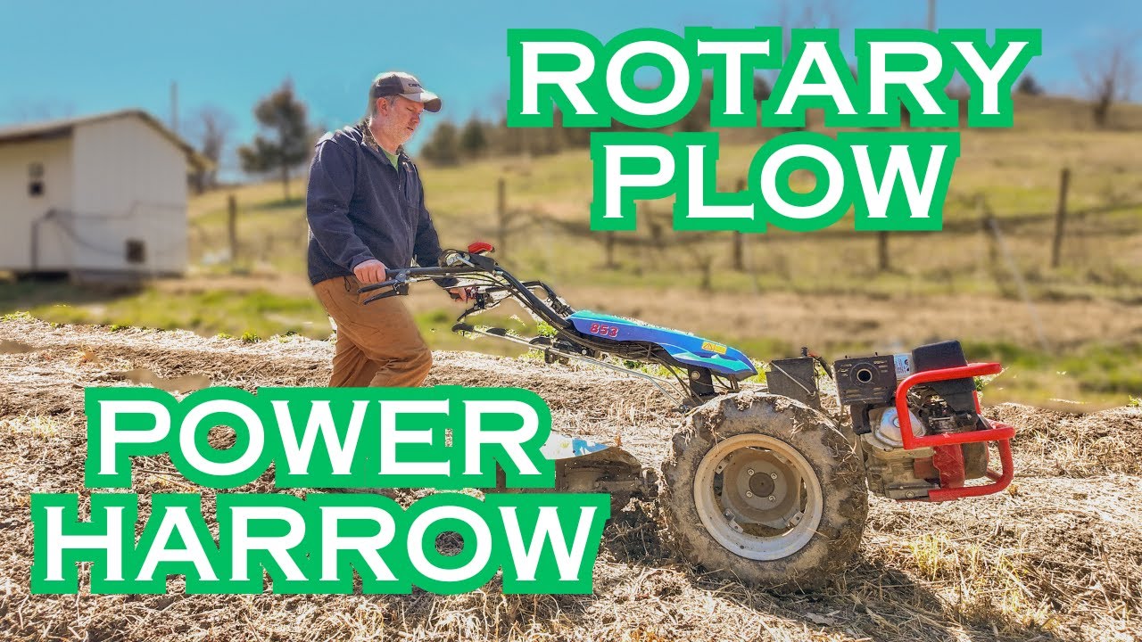 BCS ROTARY PLOW AND POWER HARROW TO SHAPE GARDEN BEDS, NO TILL GARDEN, THE NEED TO GROW PART 3