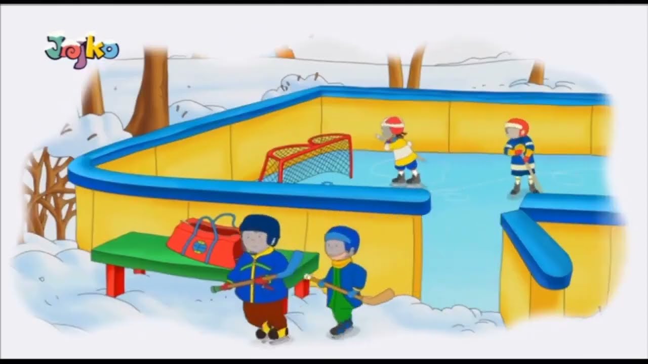 Vol&aacute;m sa Caillou - Čo je ringette, Daždivy deň na plaži, Kajo lezie