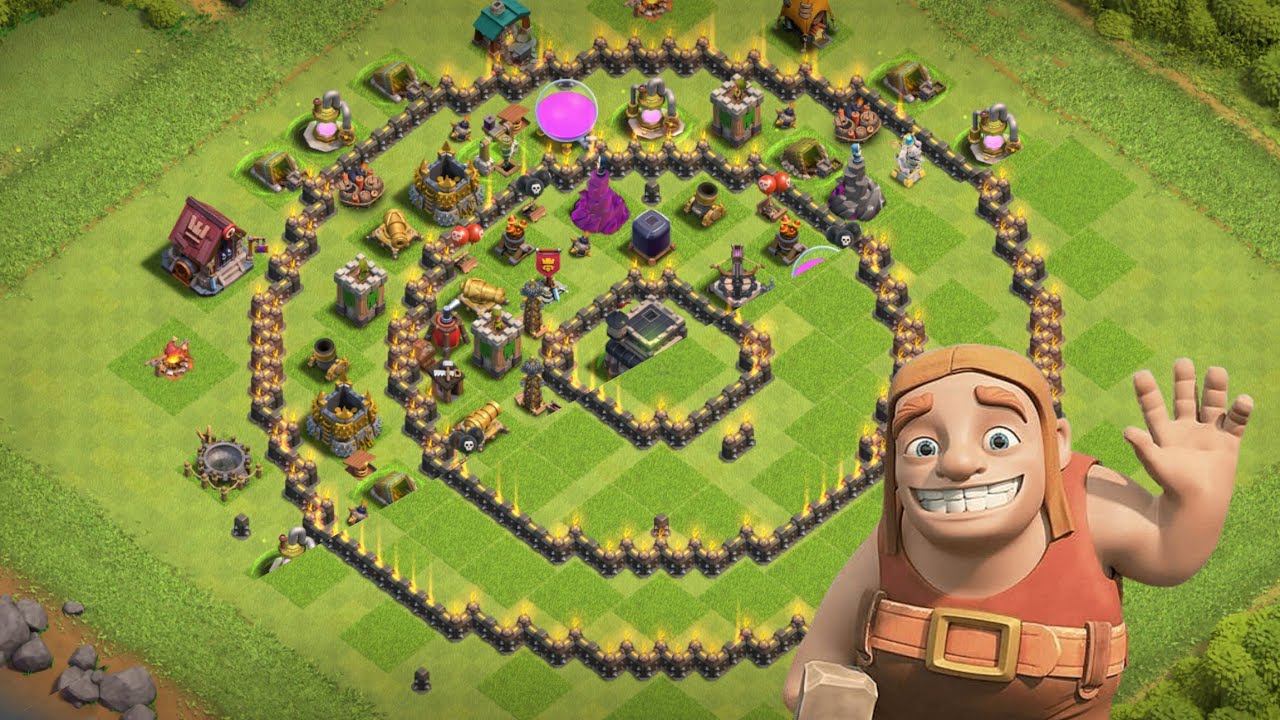 TH9 base | Ring shaped anti 2 star coc base | coc bases