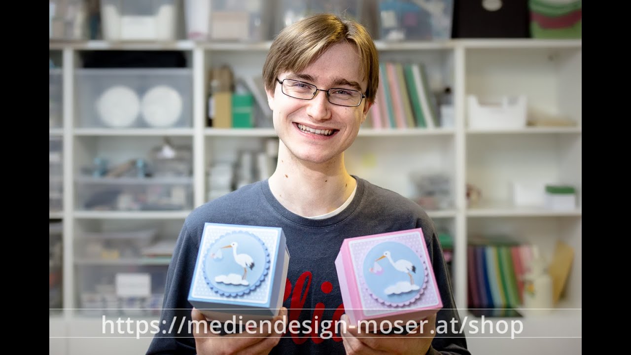 Baby Explosionsbox mit Cricut Maker