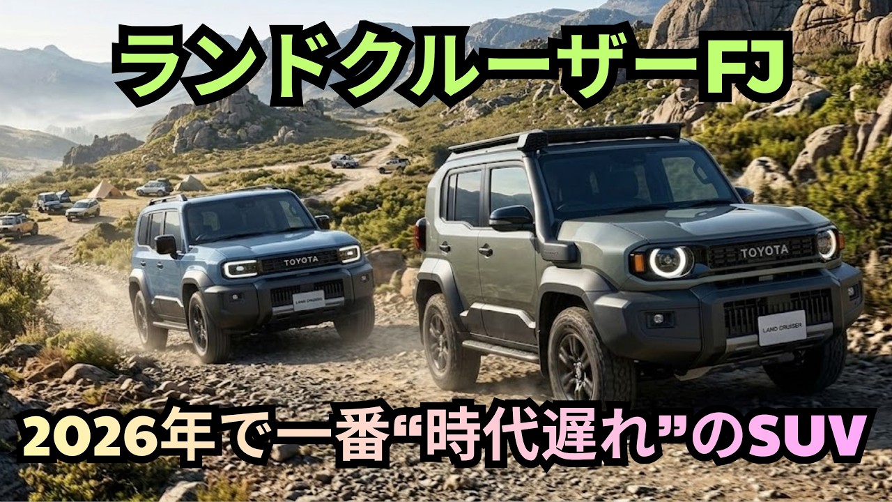 【ランドクルーザーFJ＋2026年で一番“時代遅れ”のSUV？】20年以上前のエンジン・163馬力だけ！要注意：この“古さ”こそトヨタが信頼する最大の理由。