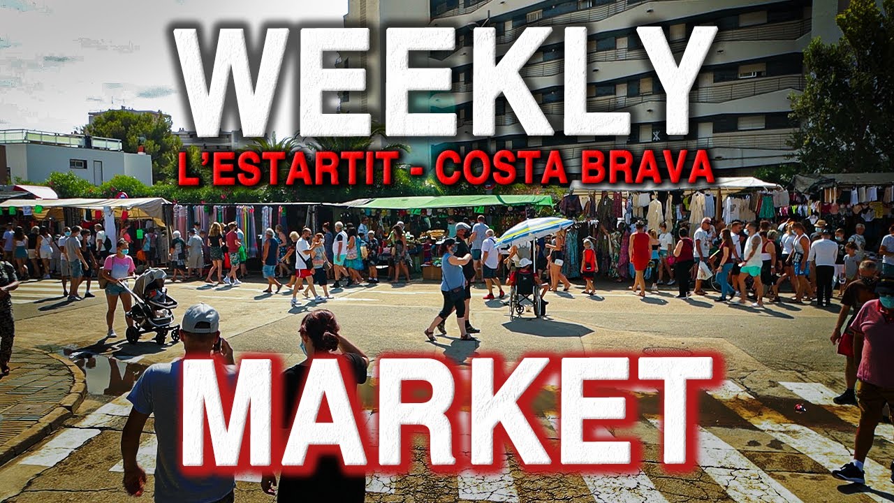 The summer market in L'Estartit (Every Thursday). Costa Brava, Spain.