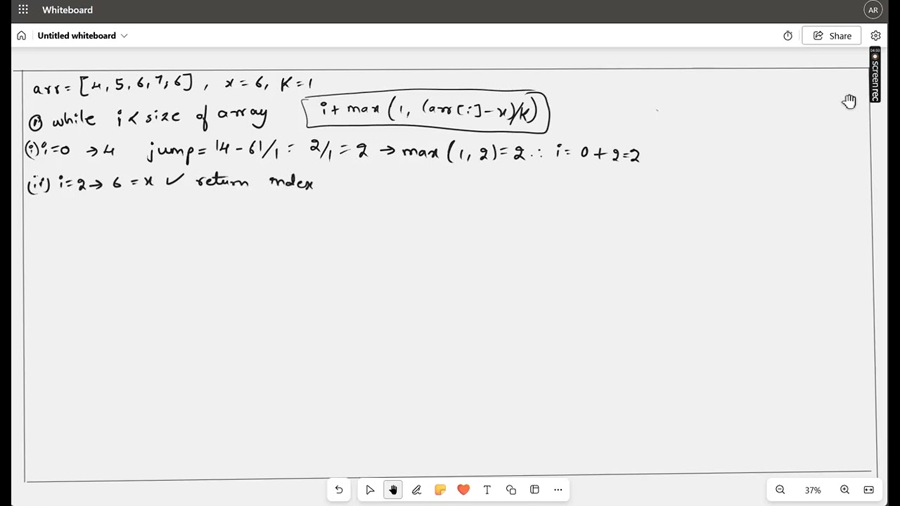 Search array with adjacent difference atmost k - Easy - GeeksforGeeks