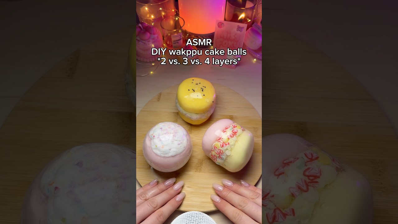 DIY wax cracking (wakppu) squishies🍰 #asmr #slime #satisfying #squishy