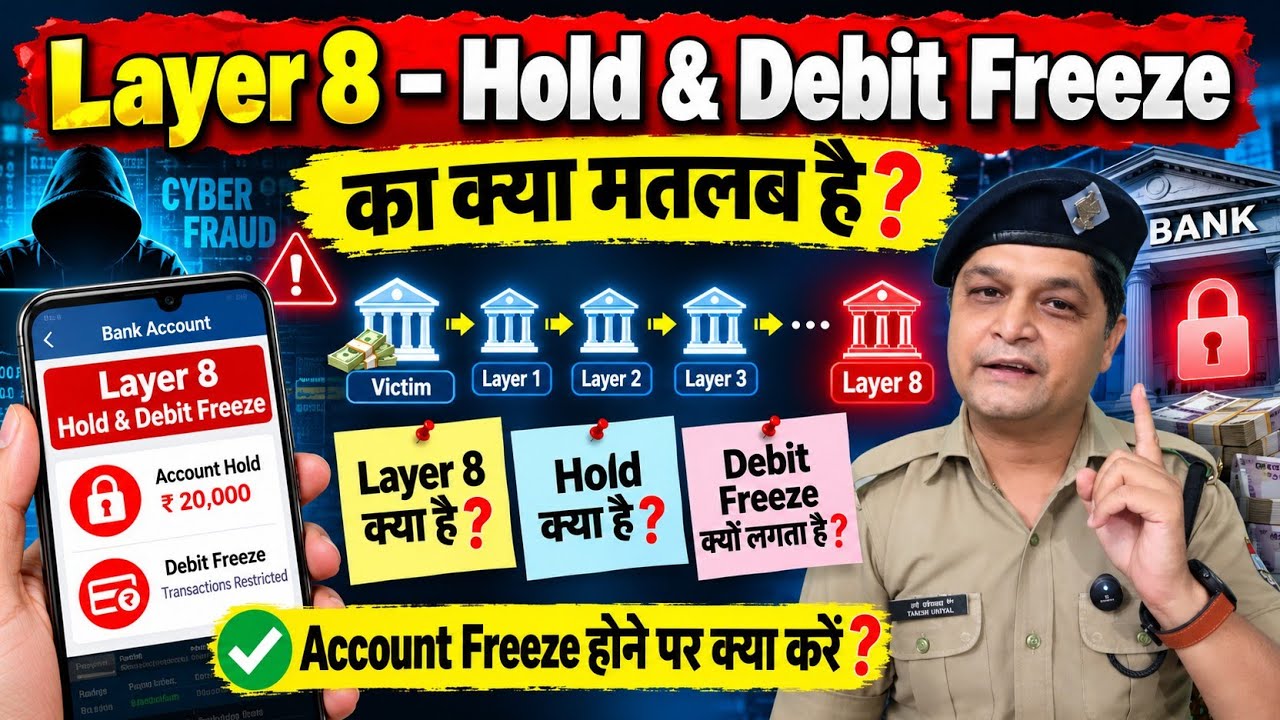 Bank Account Freeze क्यों हुआ? Layer 8 Hold & Debit Freeze का मतलब और समाधान | Cyber Crime