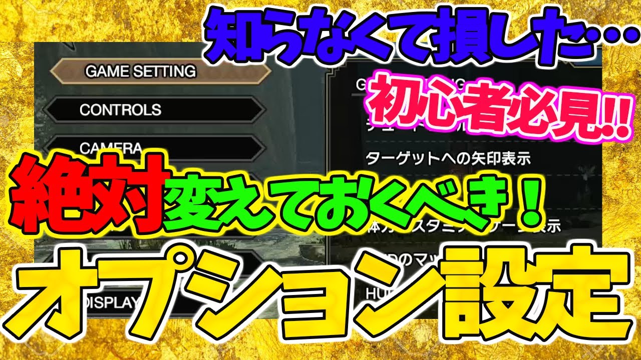 【MHRise】やらないで損した… 絶対やるべき！オプション設定で狩り生活は激変する…やってない人初心者必見オプション設定！