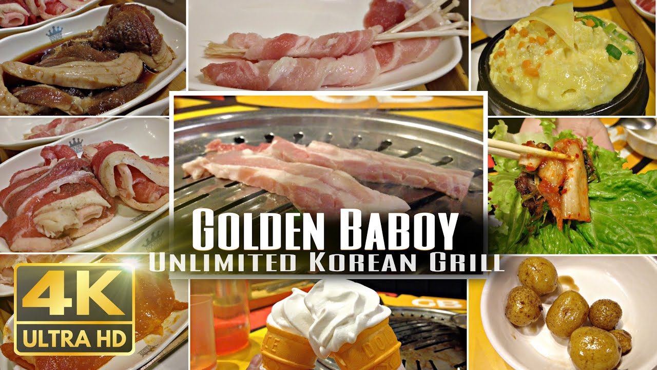 Golden Baboy | Unlimited Korean Grill | Ayala Cloverleaf | Food Trip | 4K Ultra HD