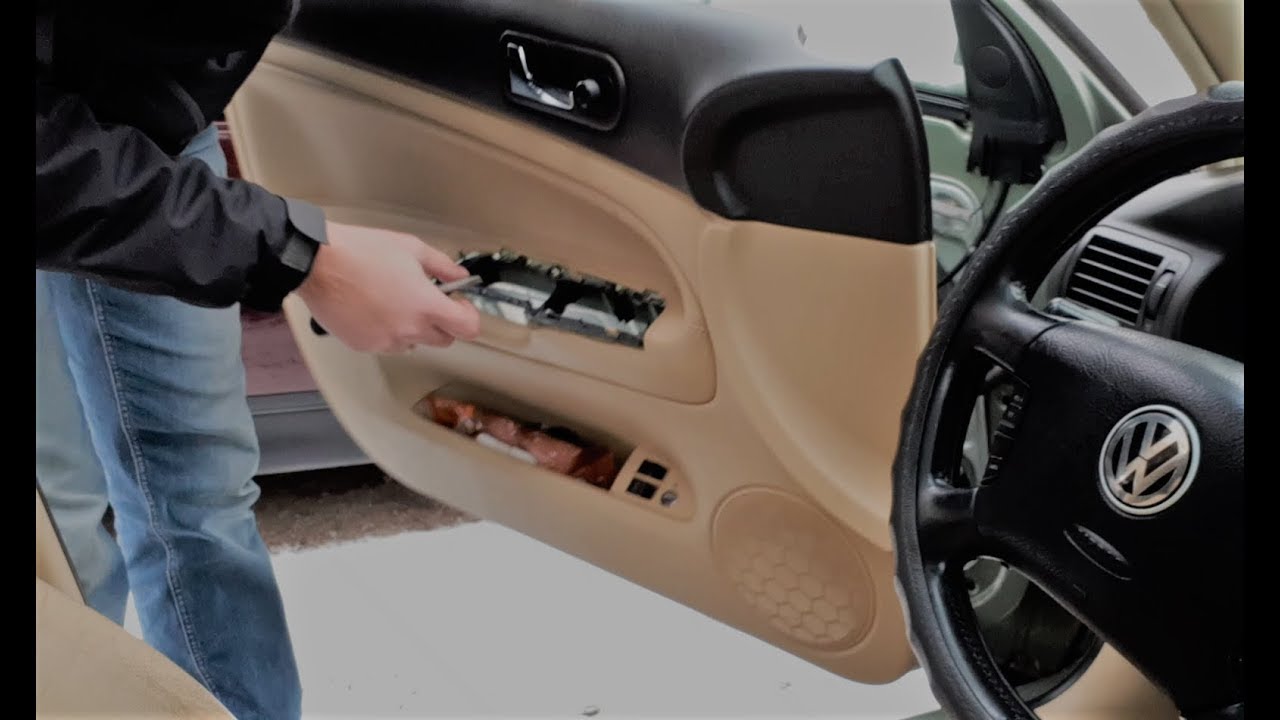 Виброизоляция дверной карты. Устранение скрипов и хрустов пластика VW Пассат Б5