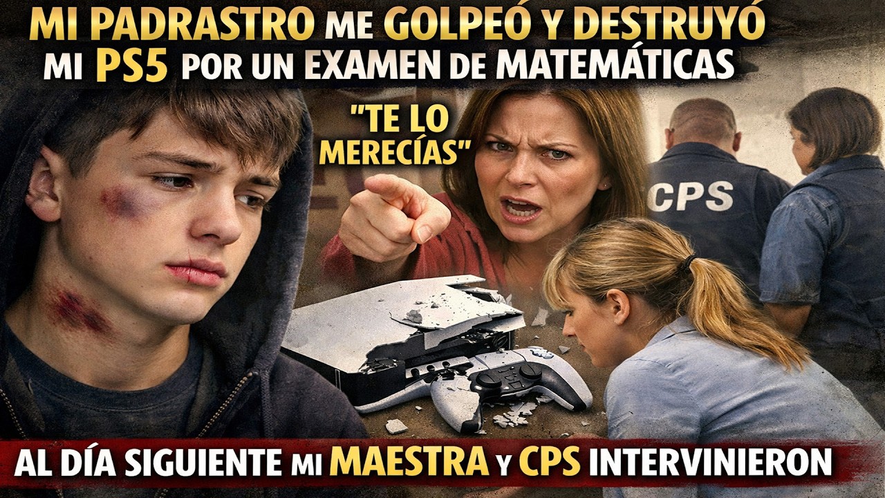 Mi Padrastro Me Golpeó Y Destrozó Mi Ps5 Por Un Examen De Matemáticas. Mi Mamá Dijo.....