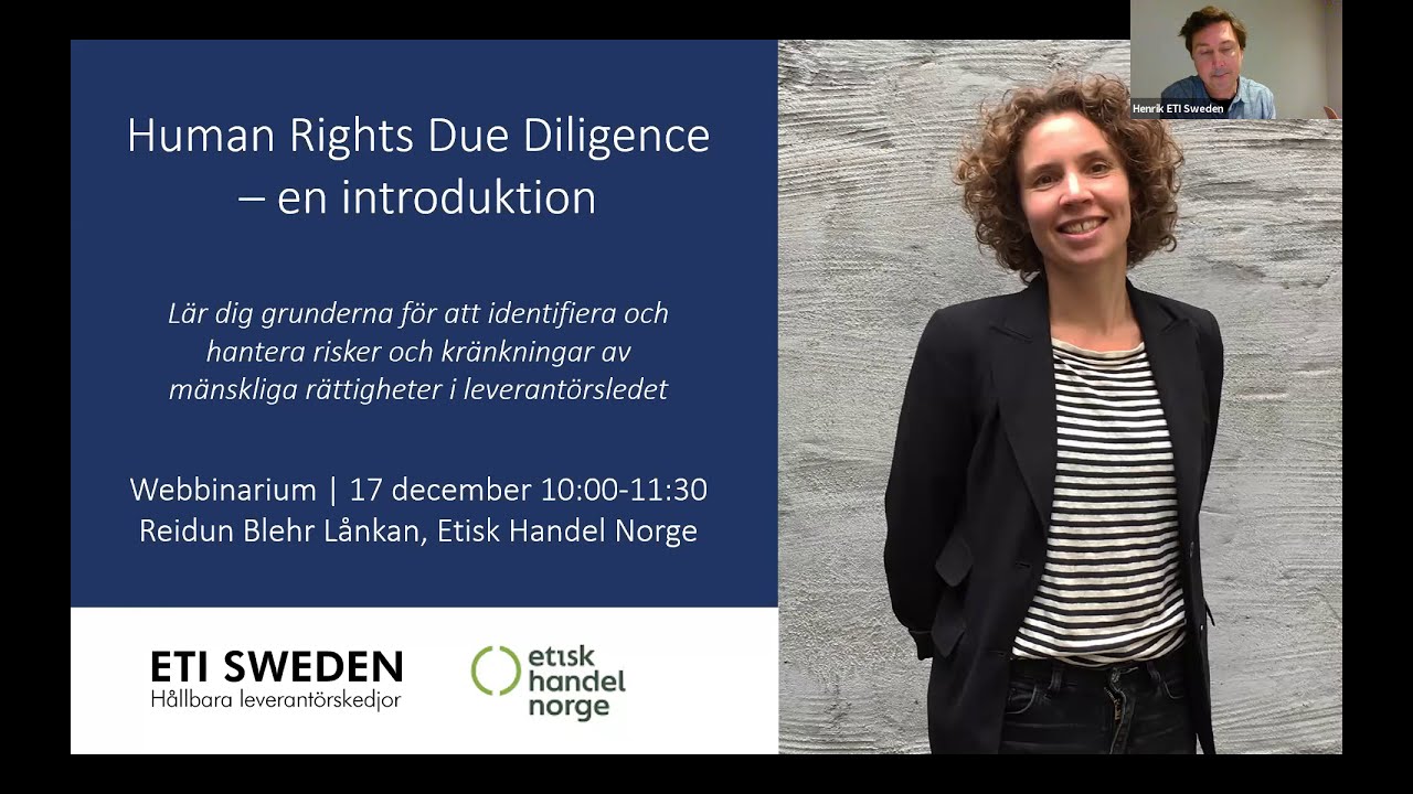 Human Rights Due Diligence - en introduktion
