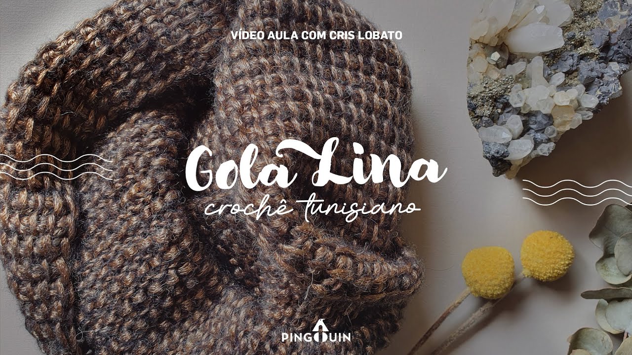 Gola LINA em crochê tunisiano