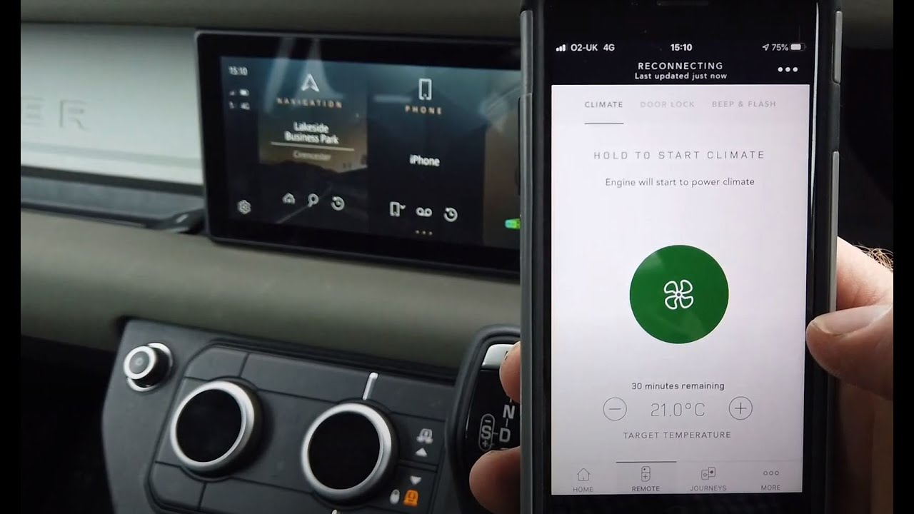 New Defender InControl app first use demo - remote start / tracking / remote locking etc