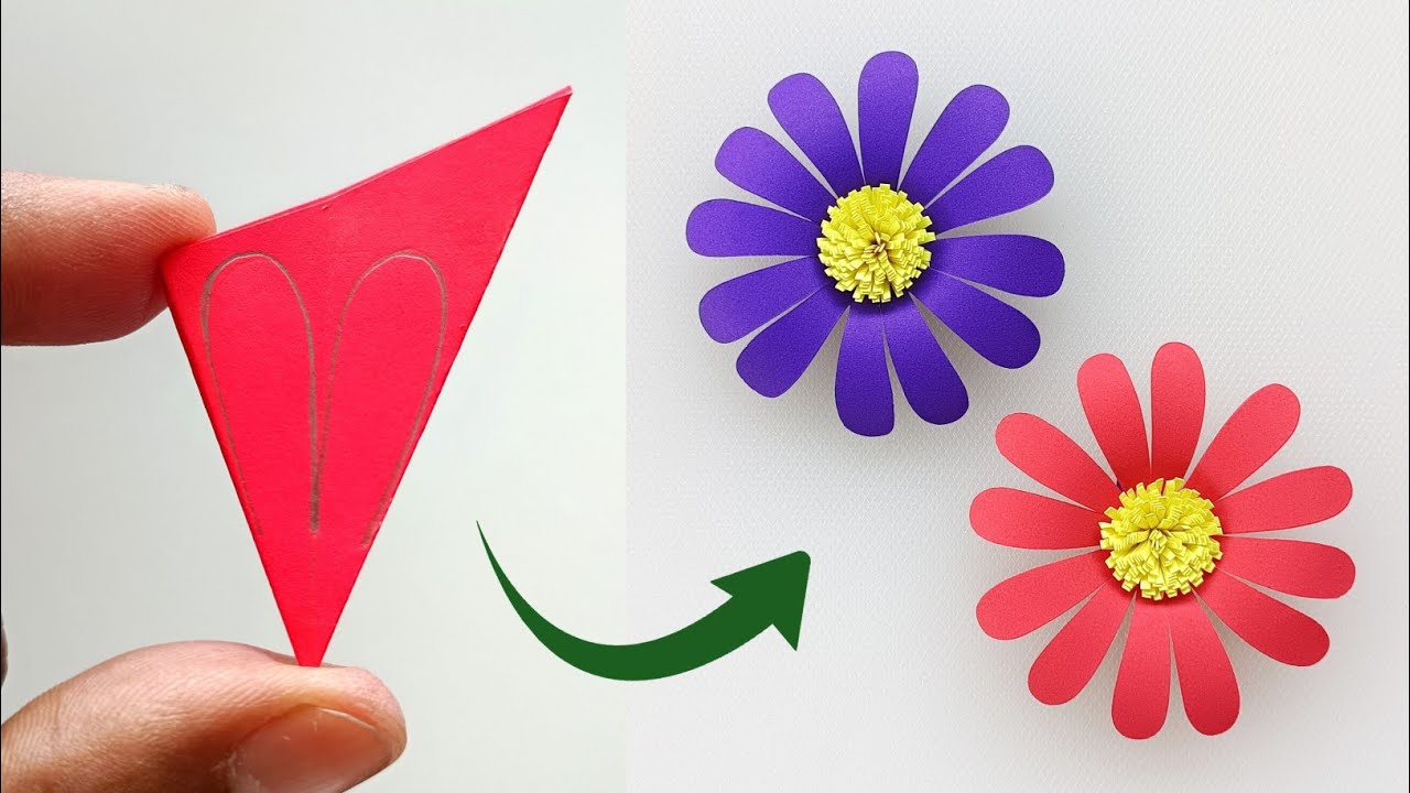 Paper Flower | Paper Flower Making Idea | DIY Paper Flower Tutorial