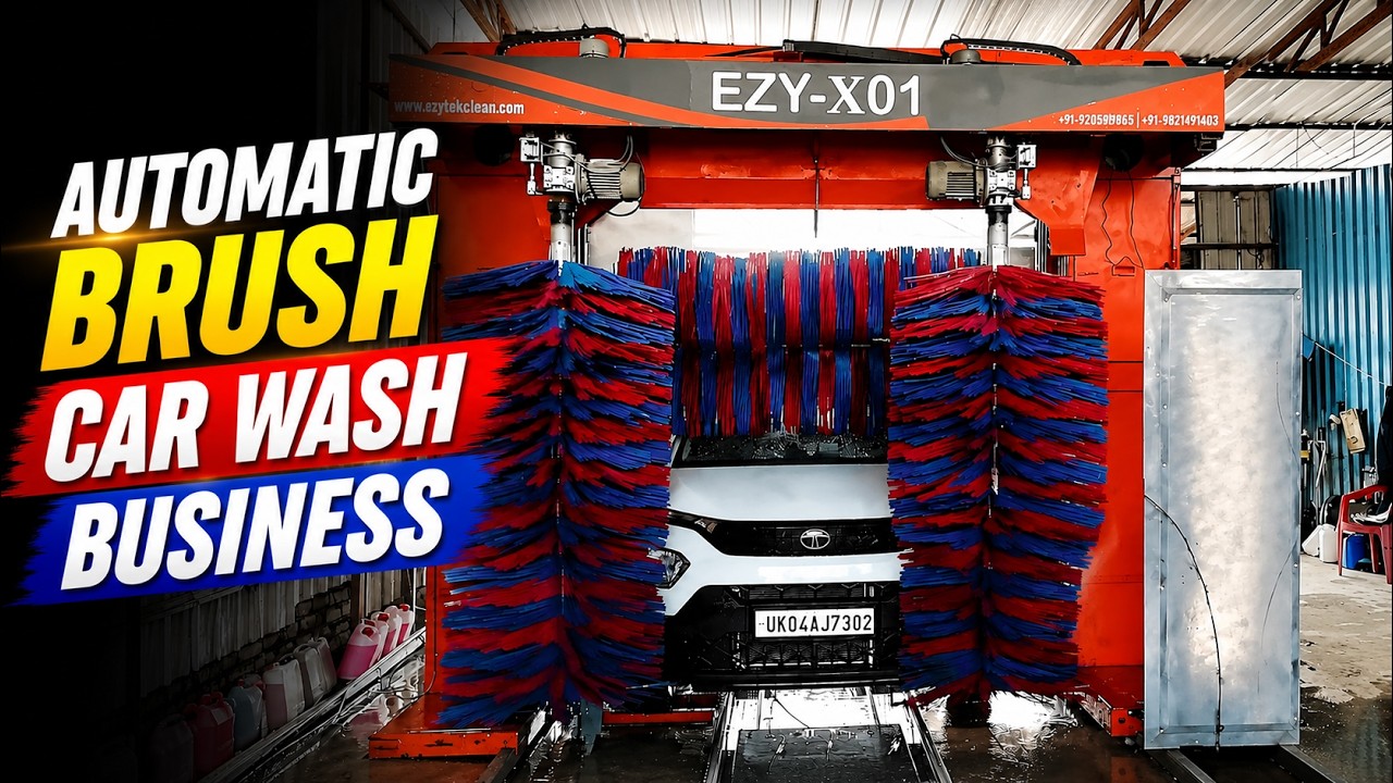 🚗 Automatic Brush Wash Plant | Kam Mehnat, Zyada Munafa | www.ezytekclean.com | M: +91-9821491403
