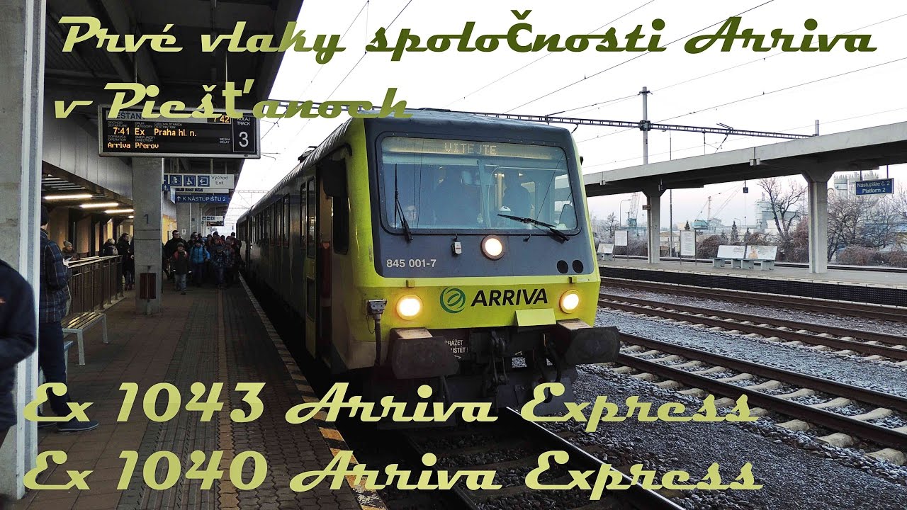 Prvé vlaky spoločnosti Arriva v stanici Piešťany - 16. a 17.12. 2016