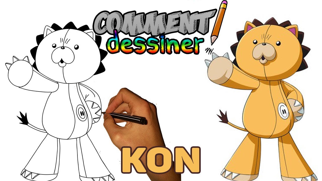 Comment dessiner Kon (Bleach) étape par étape | Comment dessiner