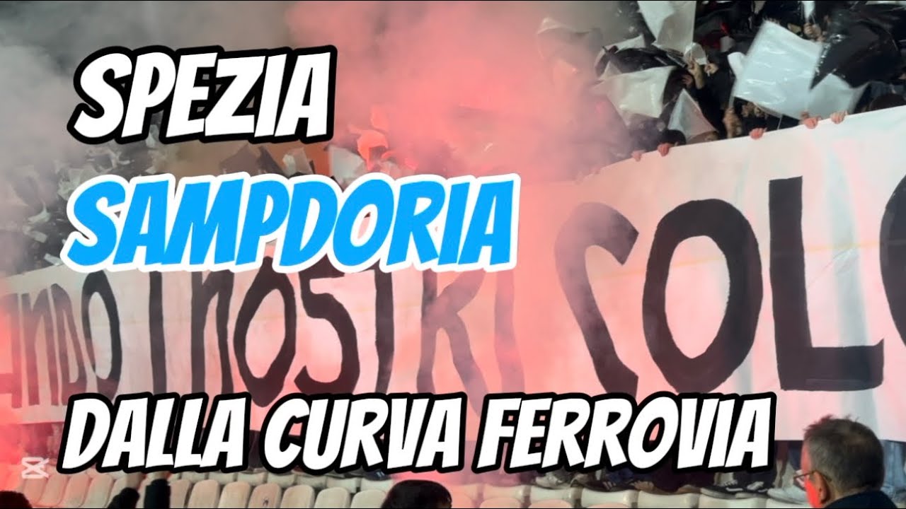 Spezia Sampdoria dalla curva Ferrovia #spezia #sampdoria #serieb #ultras 