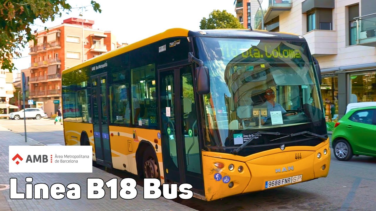 Автобус линии B18 - Барселона, Испания - полное путешествие