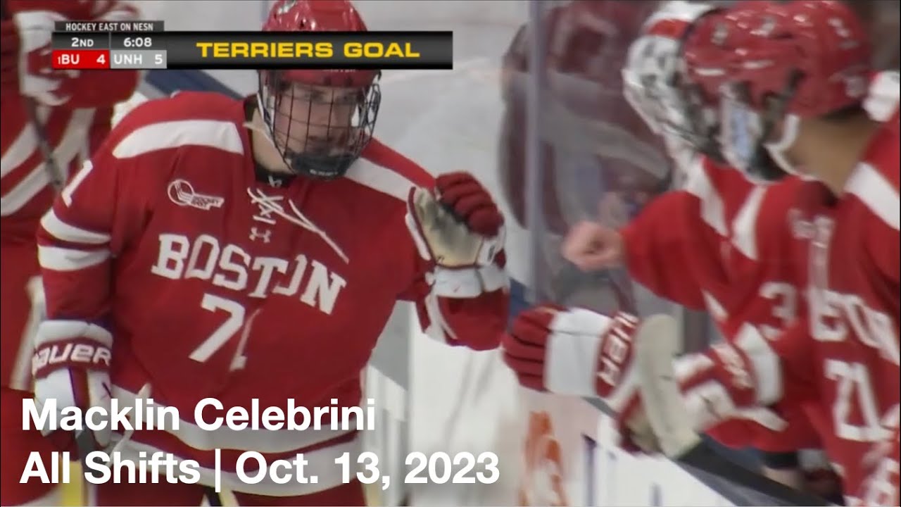 Macklin Celebrini (BU71) | All Shifts | Boston University Terriers vs. UNH Wildcats | 10 13 2023