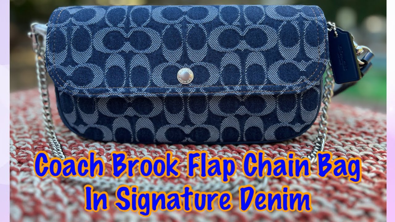 Обзор сумки Coach Brook Flap Chain Bag из фирменного денима.