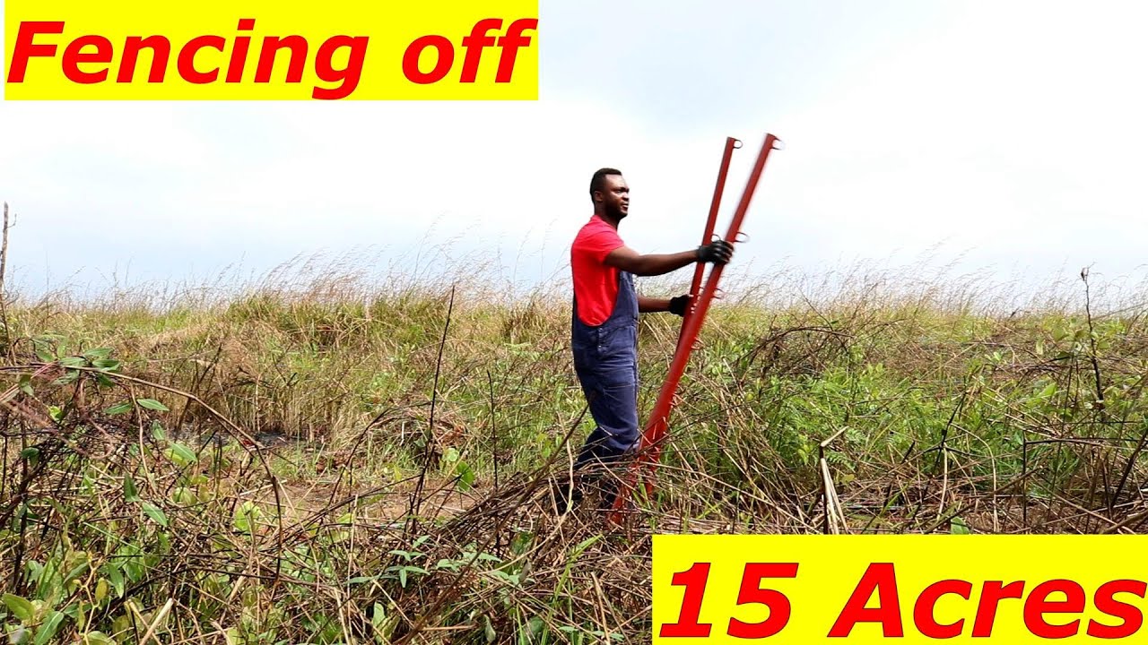 Farming In Congo-Kinshasa Part3! Fencing off the farm using Metal Pylon & Barbed Wires Plus Fun Time