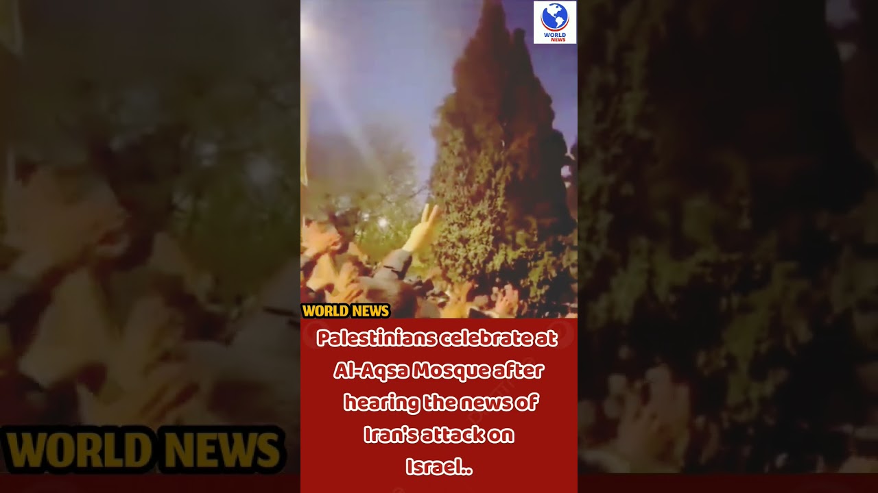 🇵🇸🇮🇷Palestinians celebrate at Al-Aqsa Mosque after hearing the news of Iran's attack on Israel..🔥