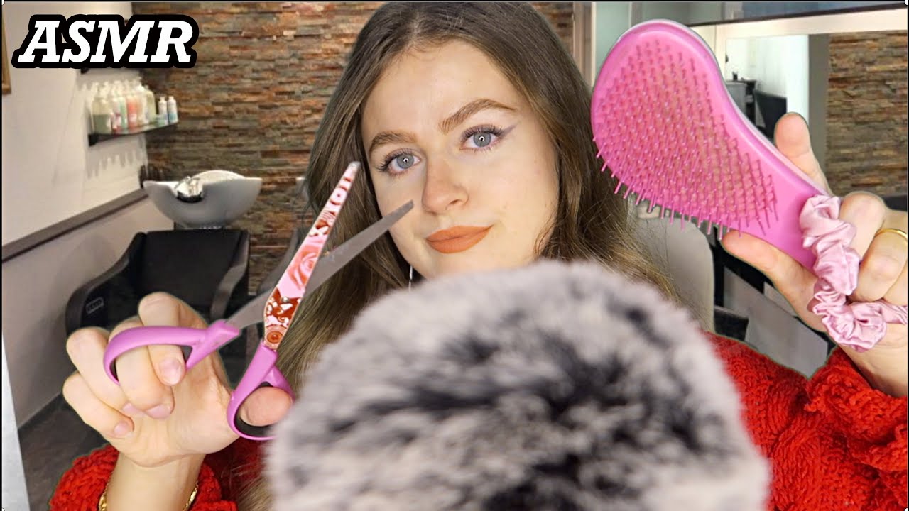ASMR : Roleplay coiffeur (Coupe, massage crânien, brossage, lissage)