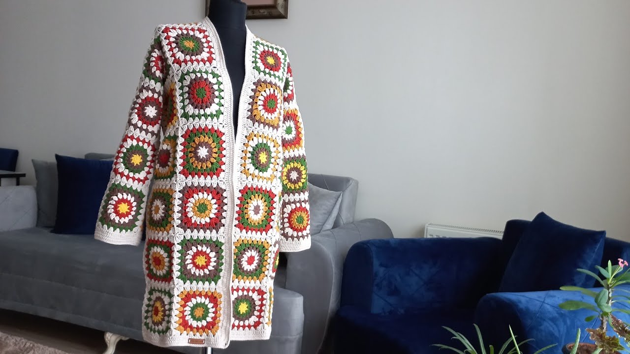 Ayrıntılı Motifli hırka birleştirme / Örgü Hırka