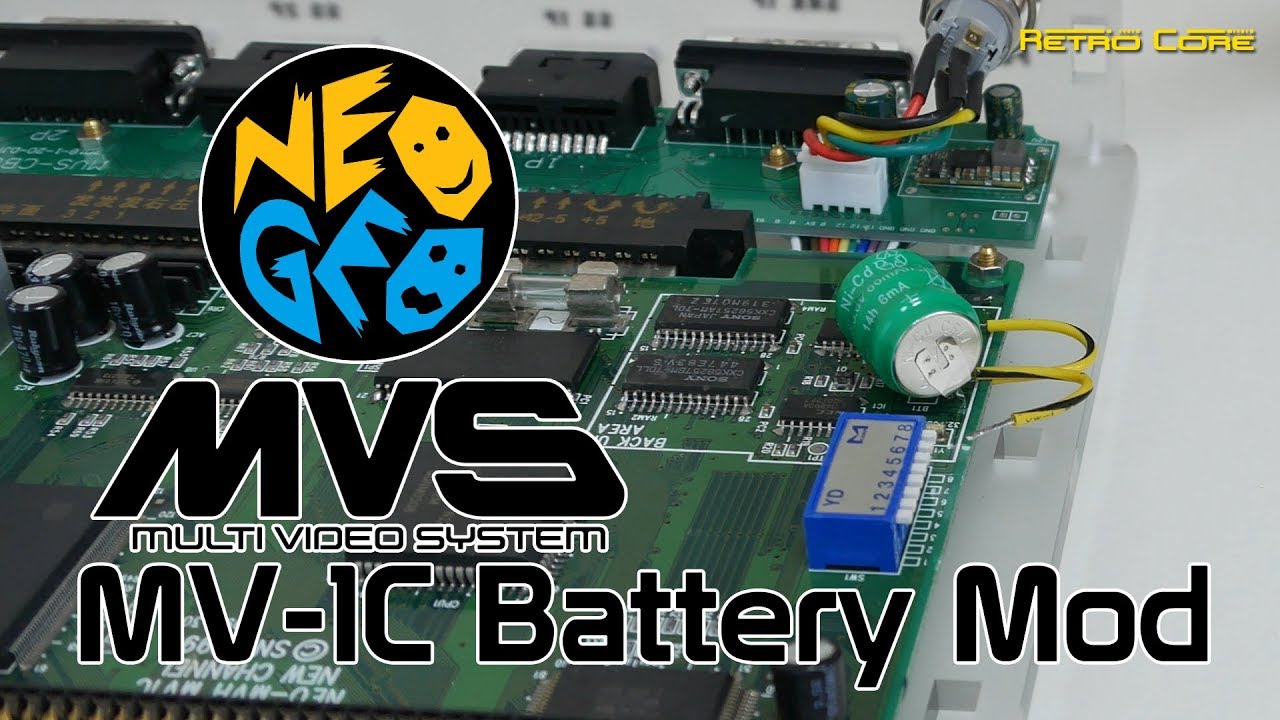 Neo Geo MVS MV-1C Battery Mod - 4K